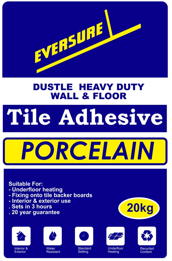 Eversure Tile Adhesive Porcelain 20kg in Masvingo Zimbabwe